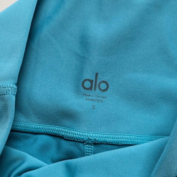 ALO Yoga 7/8 High-Waist Airbrush Legging - Small - Turquoise - Picture 4 of 5